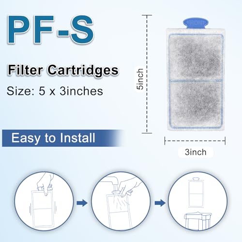 driamor 8 Pack PF-S Filter Cartridges Compatible with PF10 Power Filters, Small Fish Tank Filters Cartridge Replacement with Zeolite - Image 3