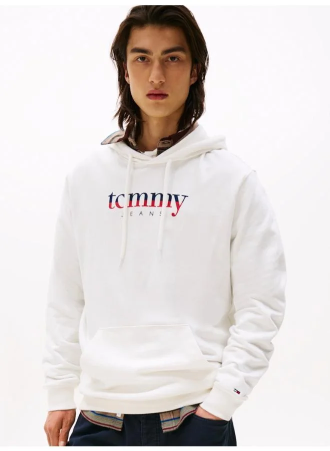 تومي جينز Logo Drawstring Terry Hoody