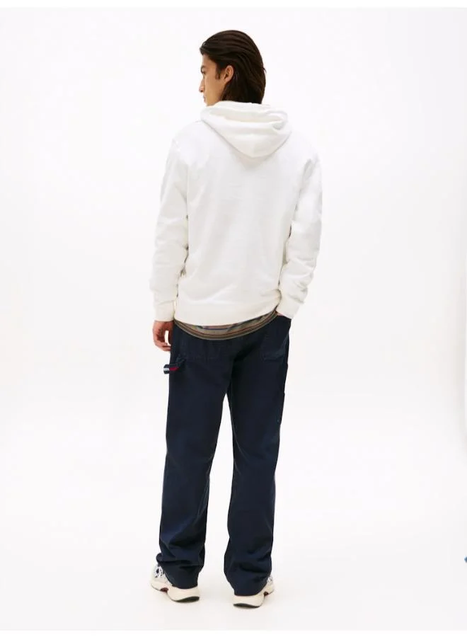 تومي جينز Logo Drawstring Terry Hoody