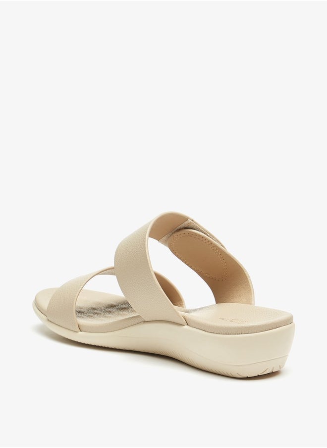 Flora Bella By Shoexpress - Women's Solid Slip-On Sandals With Wedge Heels - Image 1