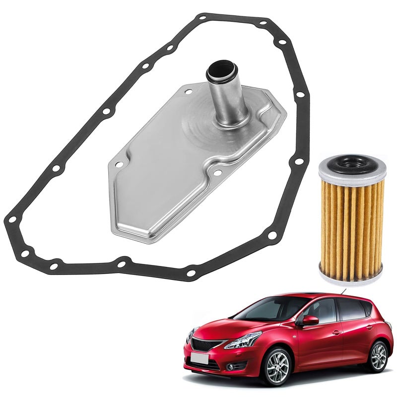 3PCS Transmission Oil Filter Pan Gasket set Compatible With Nissan Altima Maxima Sentra 33010JF015 Silver