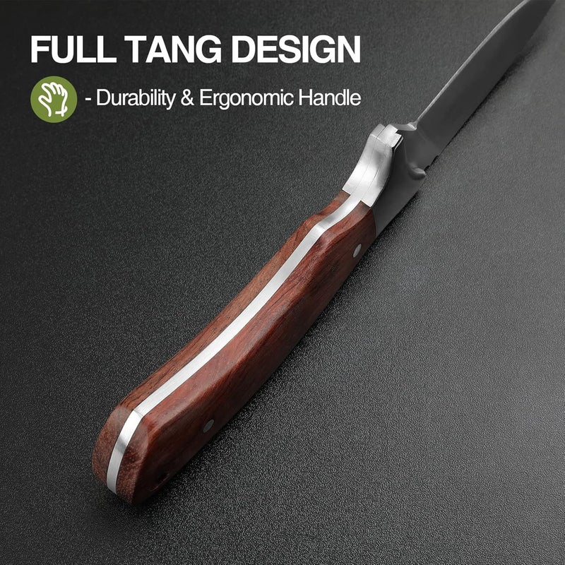 SWISS+TECH 3-Piece Hunting Knife Set - Full Tang Survival, Bowie, Camping & Gut Hook Knife with Sheath - Perfect for Dad, Husband or Men - Outdoor Hunting, Camping, Hiking Gift - Image 5