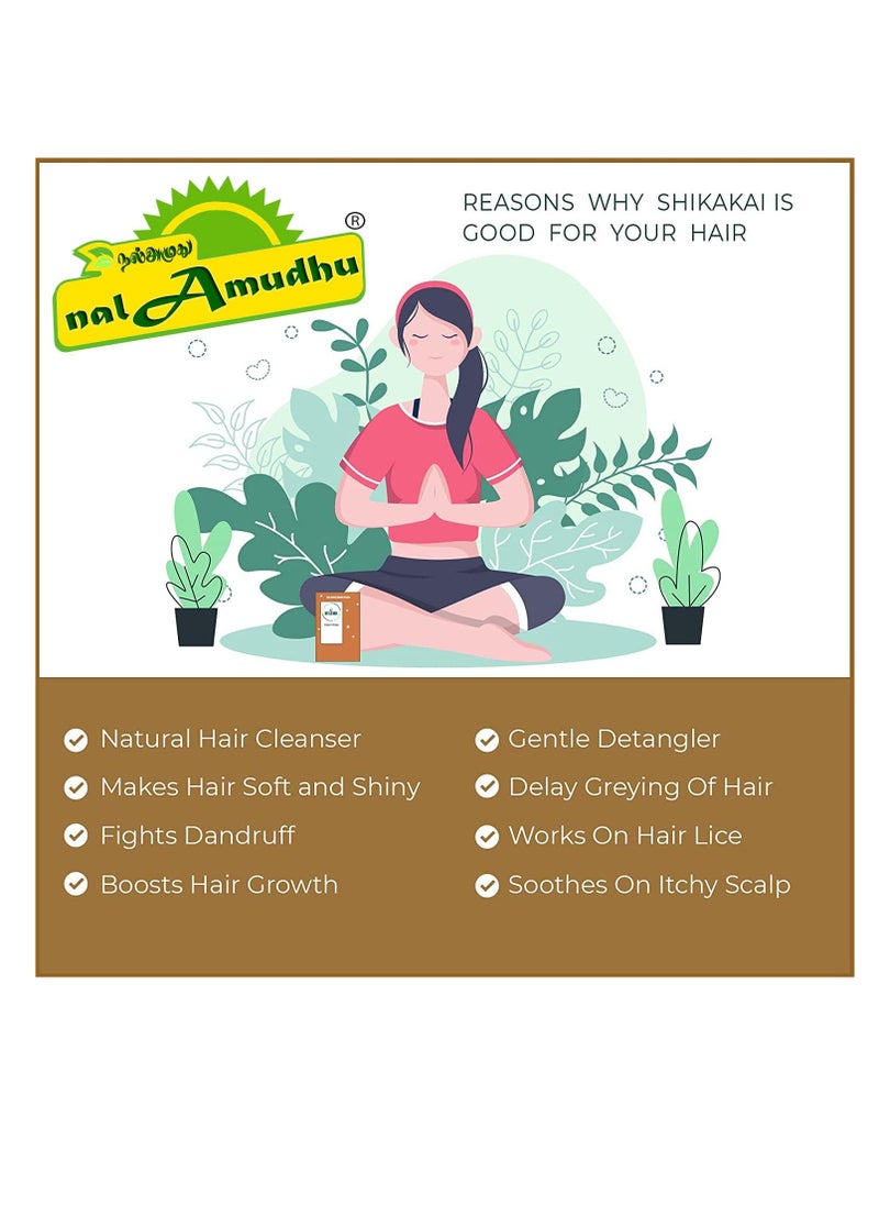 nalAmudhu - Shikakai Powder for Hair Cleansing & Conditioning/Hair & Skin Care (100 gm) - Image 1