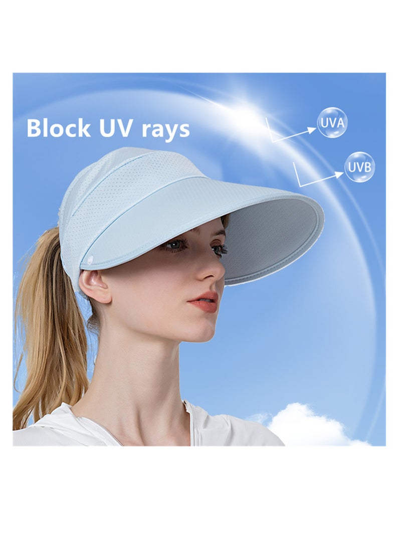 NOVOLAN Sun Hat Wide Brim Uv Protection Beach Hat Sun Visor Bucket Hat Beach Cap, Braid Hat Ice-Sensing Sunscreen Hat Women's Summer Riding Face Mask Outdoor Sunshade Sun Hat Sun Protection (White)  - Image 3