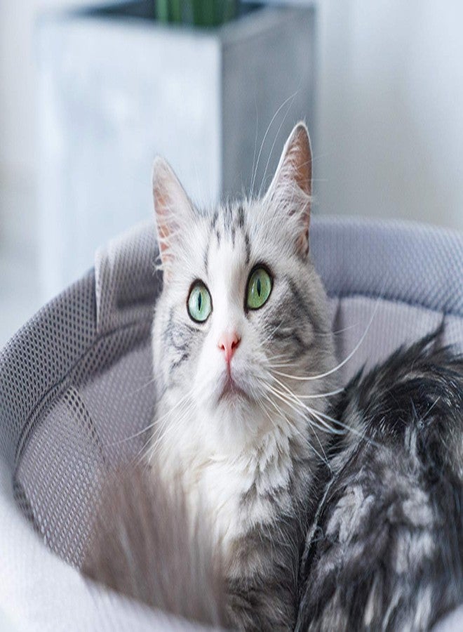 MW Cat Bed Hammock Modern Look with Stand for Small Large Cats Washable 17’’ (Grey) - Image 4
