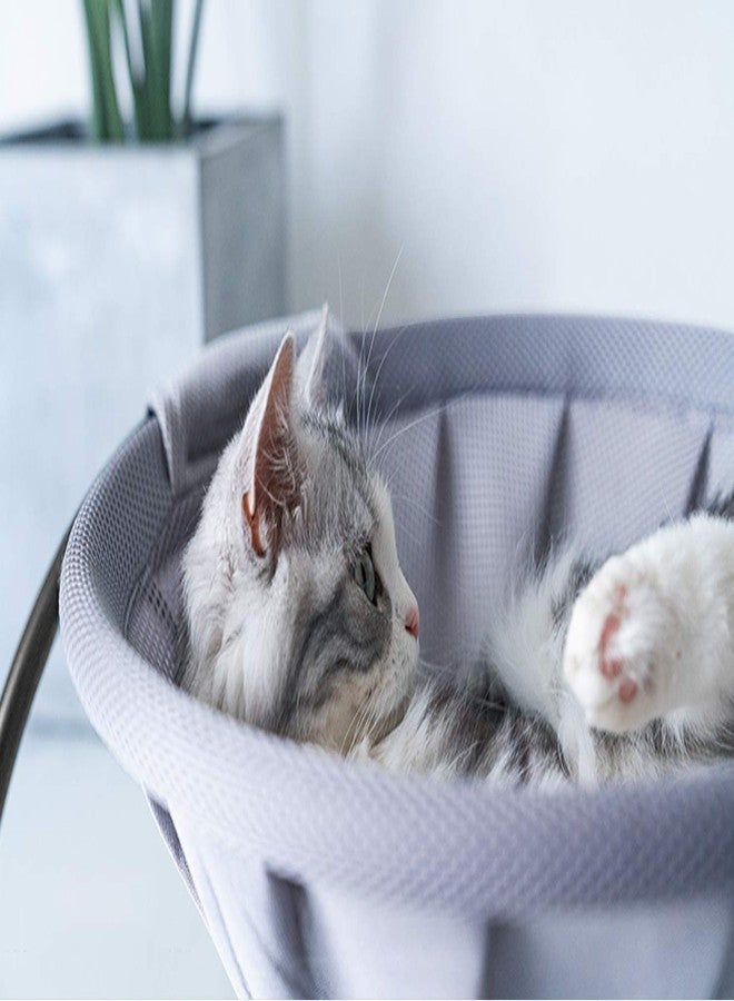 MW Cat Bed Hammock Modern Look with Stand for Small Large Cats Washable 17’’ (Grey) - Image 3
