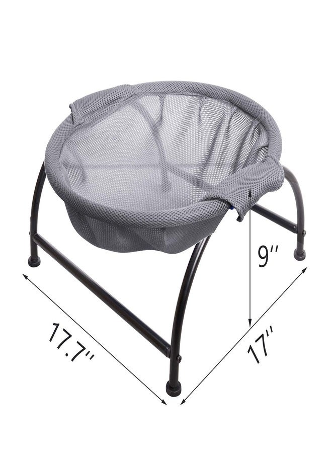 MW Cat Bed Hammock Modern Look with Stand for Small Large Cats Washable 17’’ (Grey) - Image 2