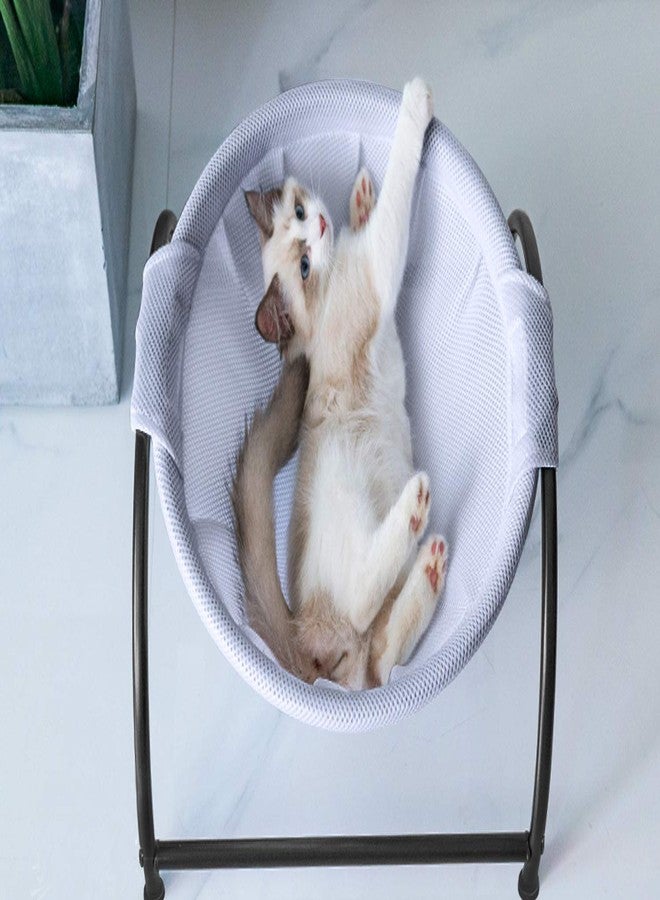 MW Cat Bed Hammock Modern Look with Stand for Small Large Cats Washable 17’’ (Grey) - Image 5