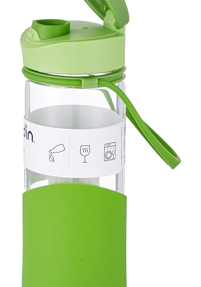 Aladdin Enjoy Glass Water Bottle, 0.55L Capacity, Green - Image 2