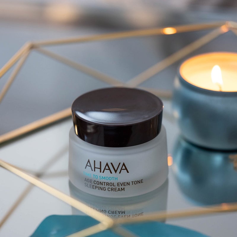 AHAVA Age Control Even Tone Sleeping Cream - Nourishing Night Cream to Brighten, Hydrate & Even Out the Skin Overnight & Reduce Wrinkles, with Exclusive Osmoter, Niacinamide & Jojoba Oil, 1.7 Fl.Oz - Image 4