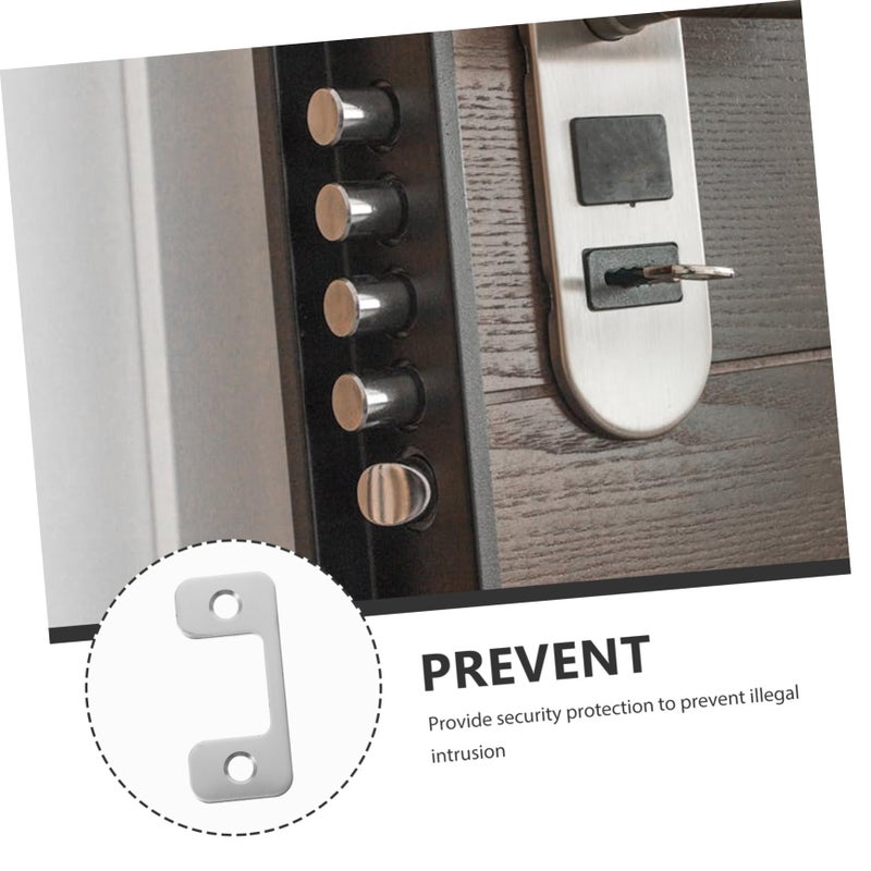 Stainless Steel Door Strike Plate Compact Design Easy Installation for Locks and Deadbolts - Image 4