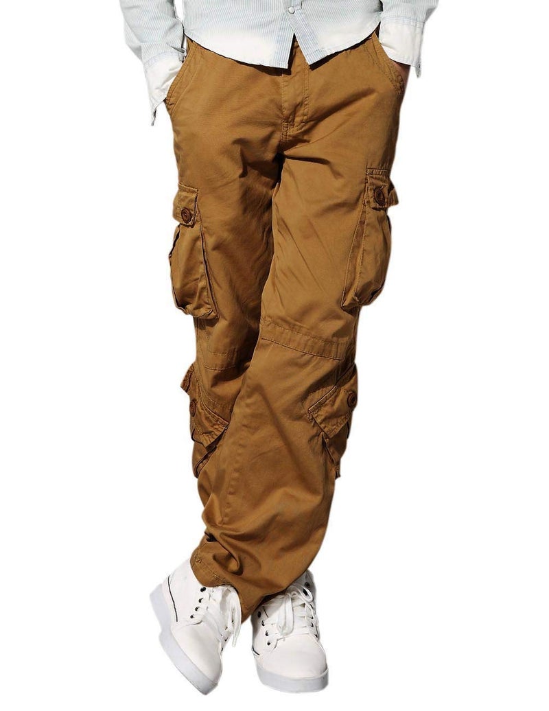 Match Mens Wild Cargo Pants Mud Yellow 32