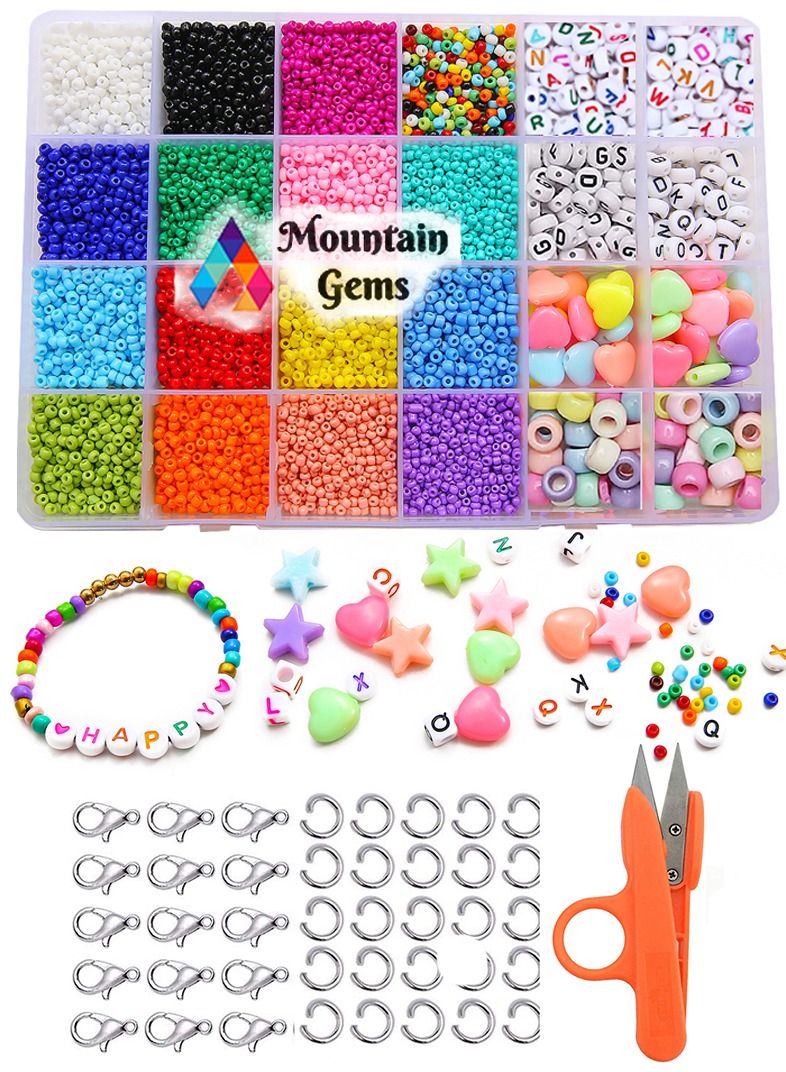 ماونتين جيمس مجموعة خرز والألوان الحروف لصنع مجوهرات و السوار - Image 1