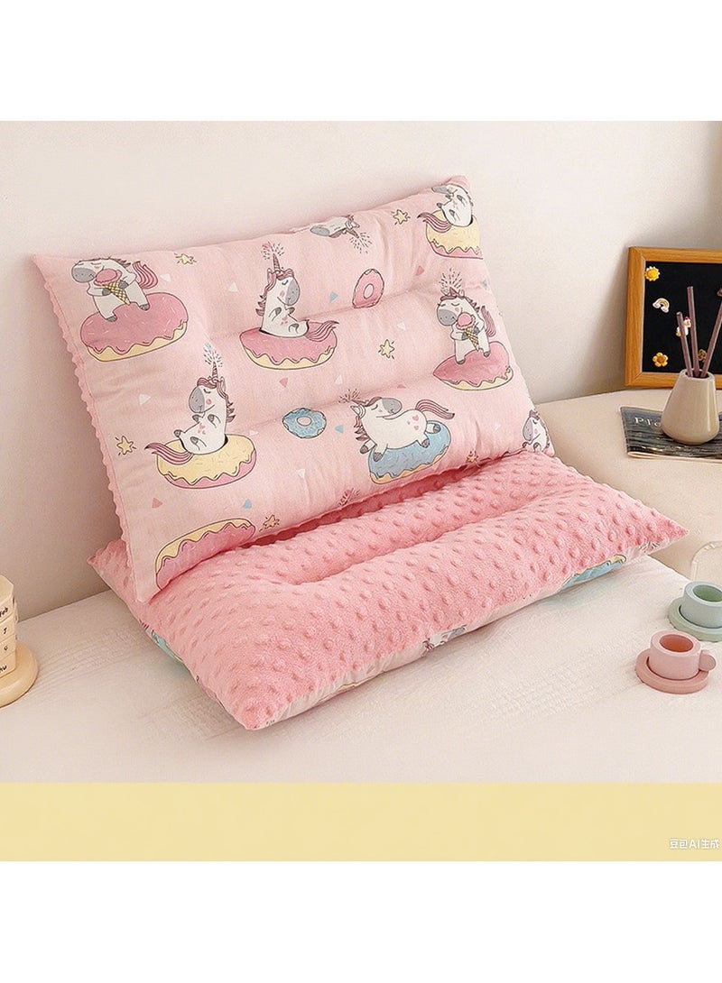 Baby Pillow Cotton Kids Pillow Soothing Soft Touch Pillows For Children Kids Pure Cotton Pillow Core Baby Nap Pillows Cartoon Print Pattern 