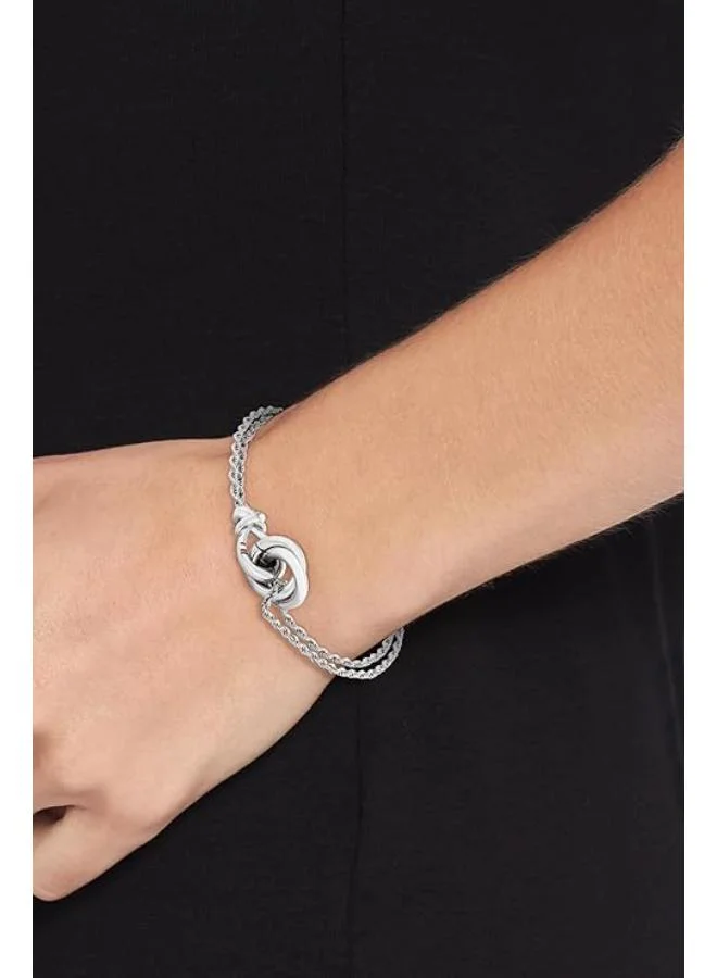 TOMMY HILFIGER Doble Chain Bracelet in Stainless Steel with a Nautical Knot