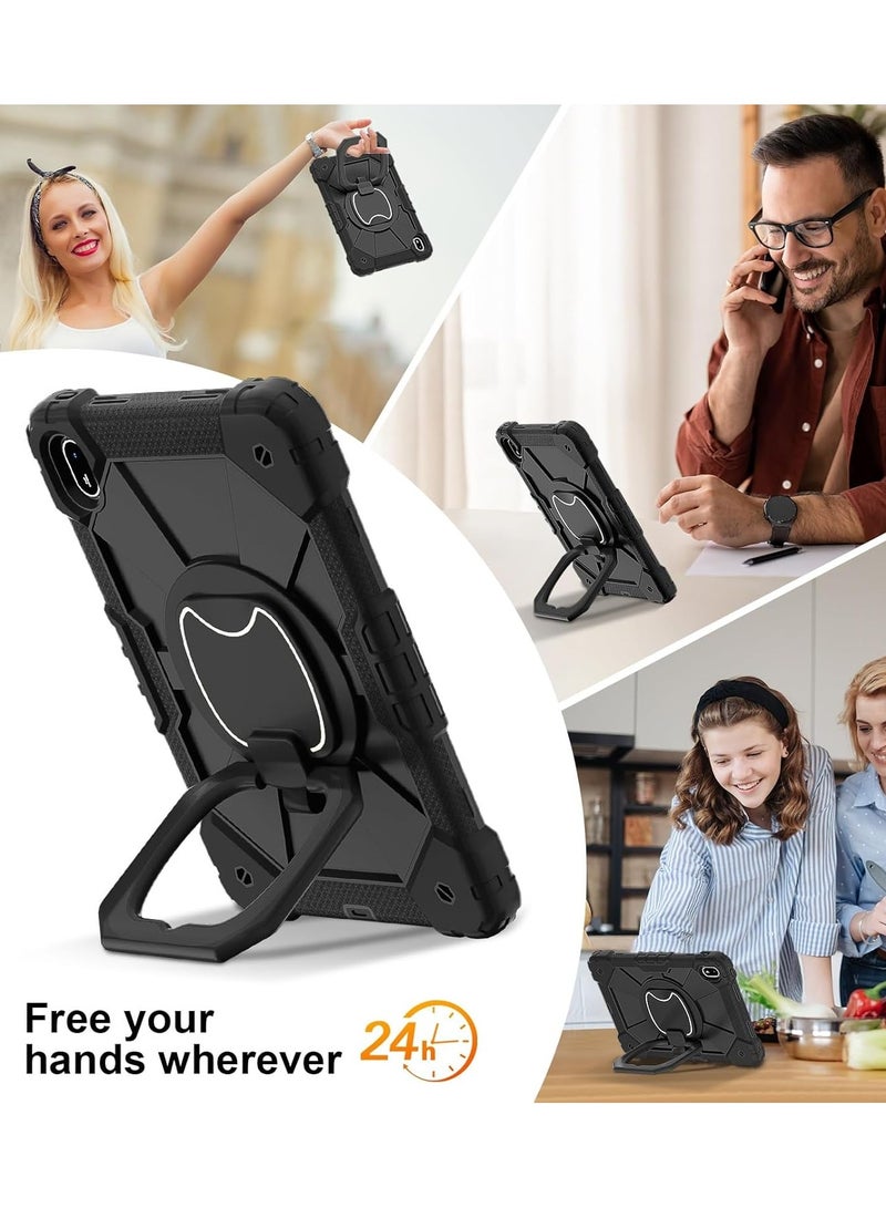 Case Compatible with Huawei MatePad SE 11 (2024) 11-inch Case, Full-Body Rugged Shockproof Protective Shell, 360° Swivel Stand Handle Cover with Shoulder Strap - Image 4