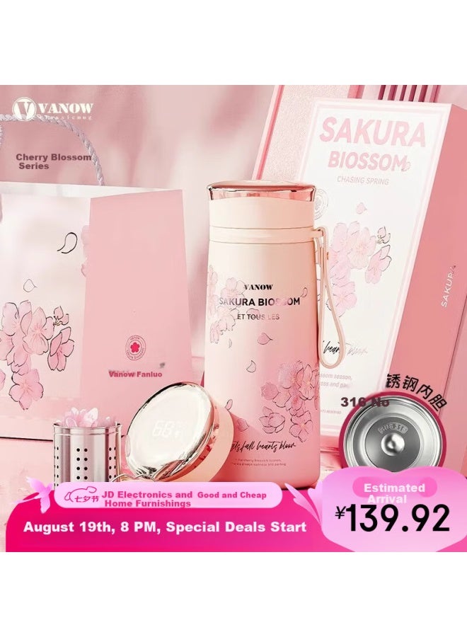 Vanow High-end Smart Insulated Cup 316 Stainless Steel Stylish Portable Large Capacity Water Bottle For Girls Graduation Season Gift
