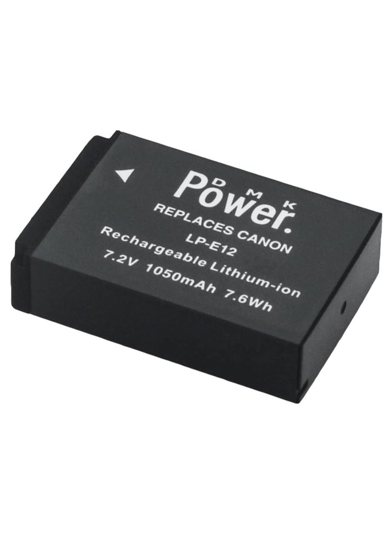 DMK Power LP-E12 Battery 1050mAh Compatible with Canon EOS M 100D EOS M EOS 100D Etc Cameras - Image 1