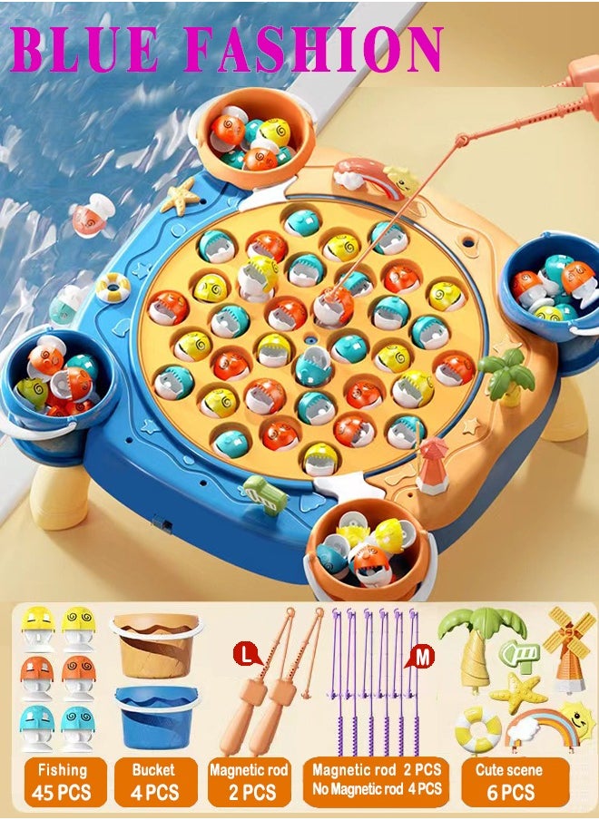Generic Kids Magnetic Fishing Toys For Kids Electric Fishing Toy Has Music Spinning Game Fish Rod Education Baby 3 Years Gifts  - Image 5