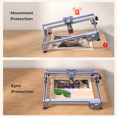 Creality Falcon 5W Laser Engraver Machine, 72w High Precision 0.06mm Laser Cutter and Engraving Machine for Wood Leather Acrylic Glass, 10000mm/min, Offline Usage, Working Area 400 * 415mm - Image 2