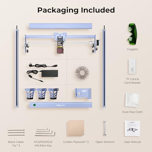 Creality Falcon 5W Laser Engraver Machine, 72w High Precision 0.06mm Laser Cutter and Engraving Machine for Wood Leather Acrylic Glass, 10000mm/min, Offline Usage, Working Area 400 * 415mm - Image 4