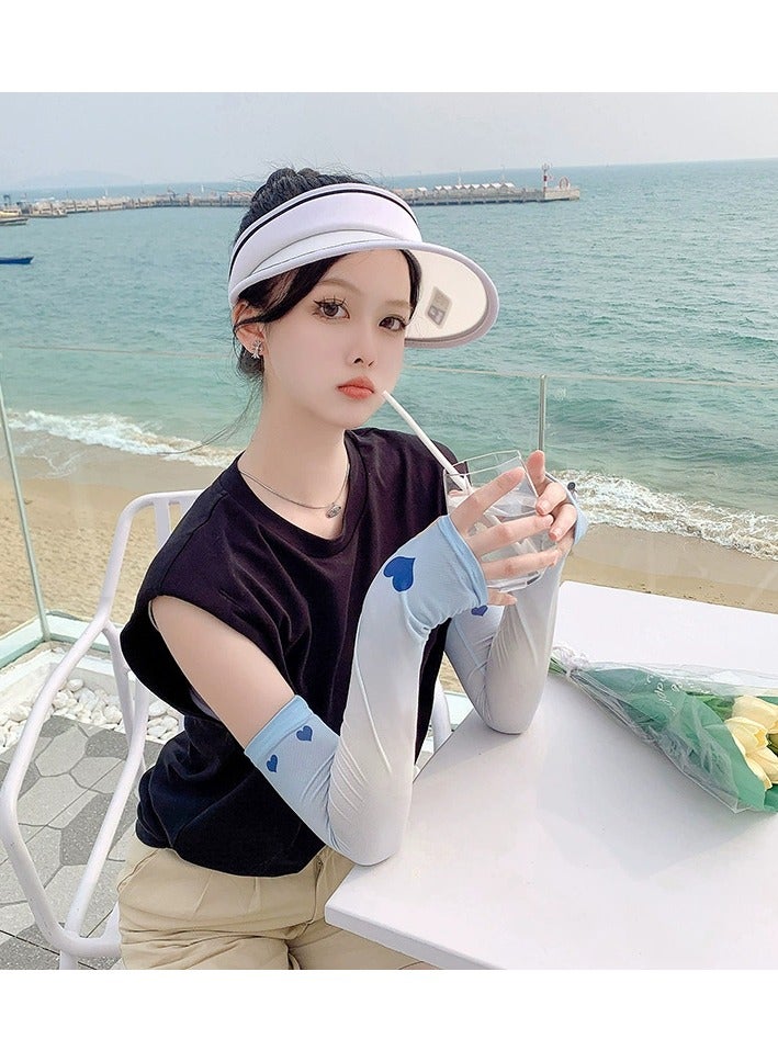 Goolsky Ice Silk Sun Protection Arm Sleeves for Women Summer – UV Protection Driving Gloves Cooling Arm Covers - Image 2