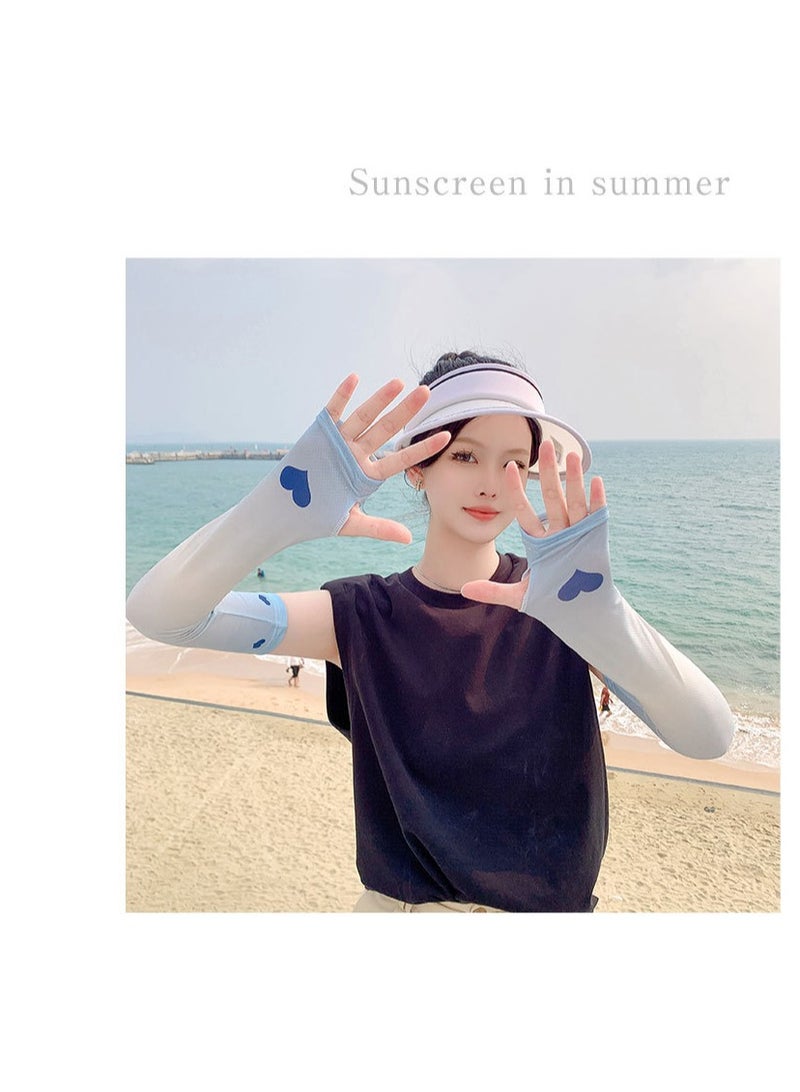 Goolsky Ice Silk Sun Protection Arm Sleeves for Women Summer – UV Protection Driving Gloves Cooling Arm Covers - Image 3