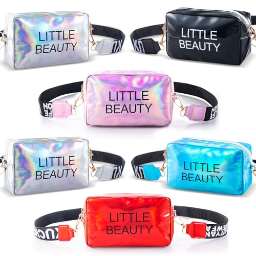 Chunful 6 Pcs Mini Purse Crossbody Toddler Purse Tiny Shoulder Multicolor Handbag Bag for Girl Bestie Party Favors GiftsLaser - Image 1