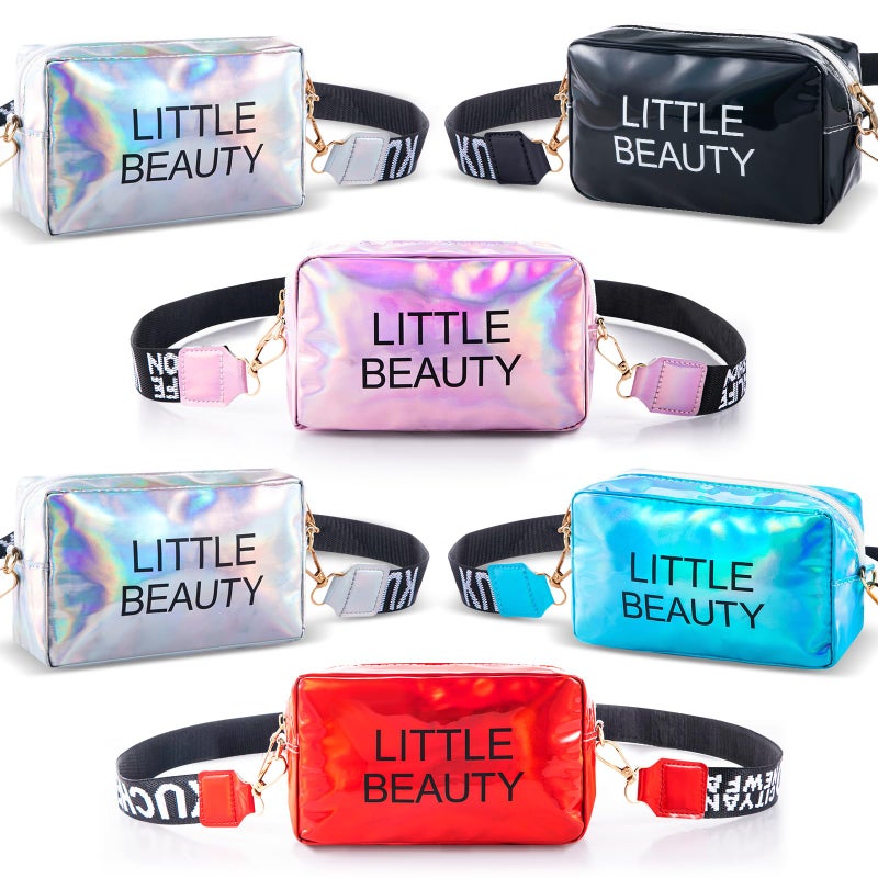 Chunful 6 Pcs Mini Purse Crossbody Toddler Purse Tiny Shoulder Multicolor Handbag Bag for Girl Bestie Party Favors GiftsLaser - Image 2