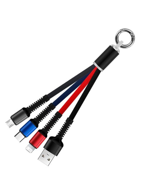 Keychain 3 in 1 Fast Charging Cable For Micro + Lightning + Type-C