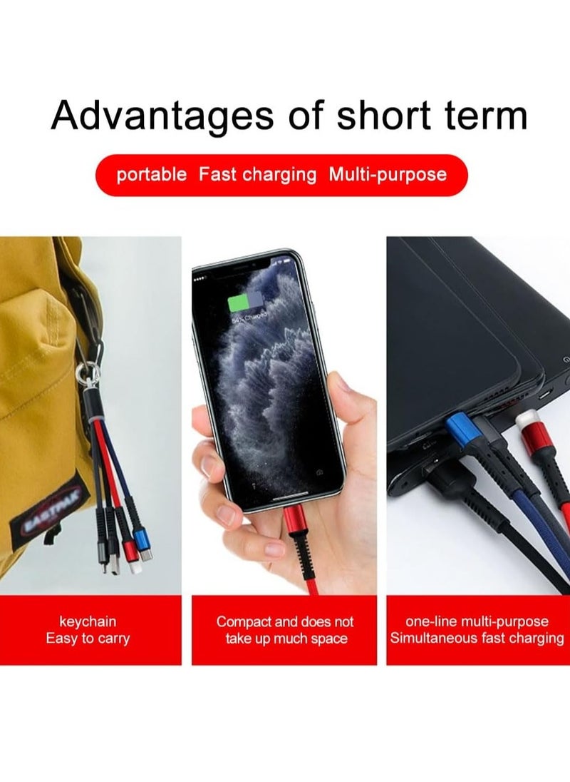 Start - Keychain 3 in 1 Fast Charging Cable For Micro + Lightning + Type-C - Image 1