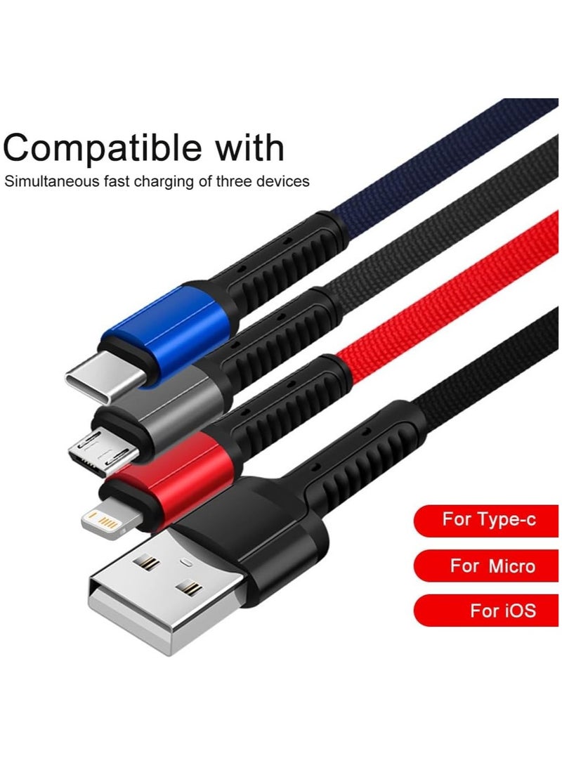 Start - Keychain 3 in 1 Fast Charging Cable For Micro + Lightning + Type-C - Image 1