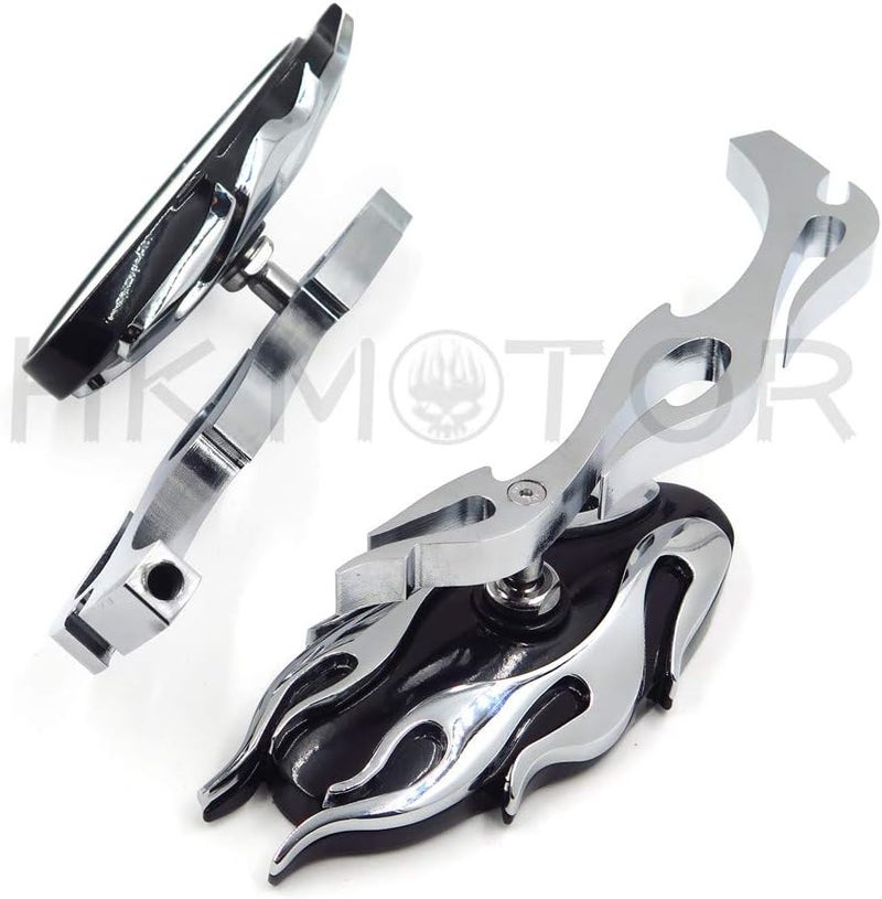 HK MOTO مرآة خلفية على طراز اللهب من HK MOTO للدراجات النارية للكروازر والشوبر - Image 5