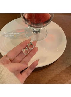 Autumn Winter Precise Small Butterfly Knot Earrings Women Ear Ring Unique Small Fresh Sweet Style Electroplated Korean Style Stud Earrings
