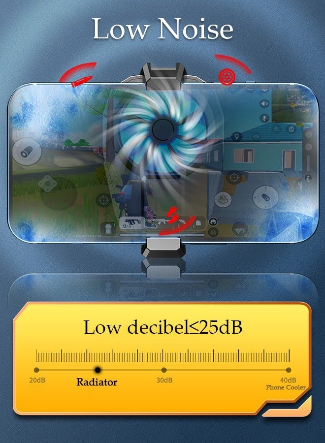 DUNISO Phone Cooler for Live Streaming and Gaming, Fast Phone Cooling Fan with Adjustable 3 Gear Wind Speed and Adjustable Stand, Fit All Types of iPhone Android Smartphones - Image 4