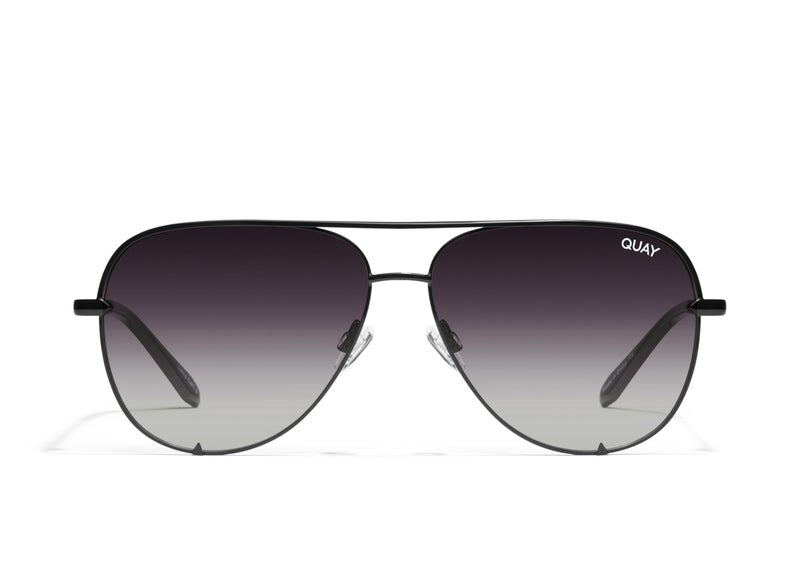 Quay - Sunglasses for Men & Women, Polarized Aviator Lenses with UV Protection, Oversized Sunglasses (High Key Extra Large, Black) - Image 1
