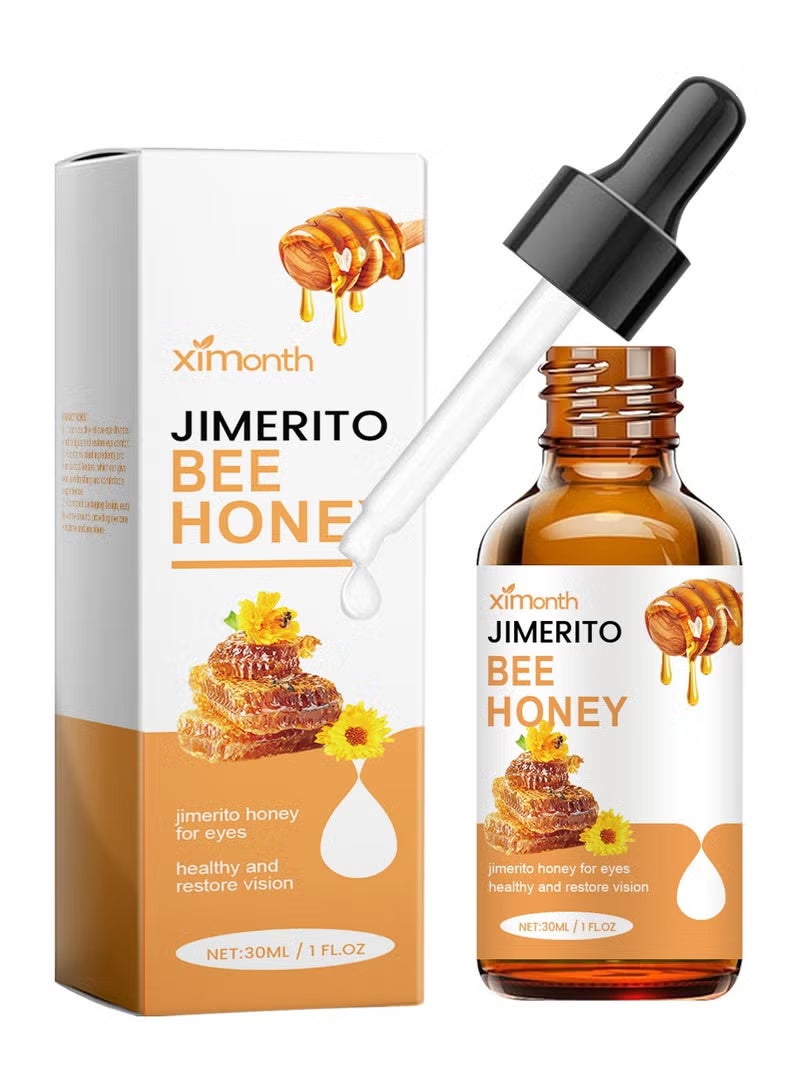 ximonth Bee Honey Serum for Eye, Stingless Bee Honey Eye Serum, Jimerito Honey for Eyes Organic Eye Drops, Soothing Skin -,Gentle Eye Protection,Moisturize and Relieve Eyes for Dry,30ML - Image 1