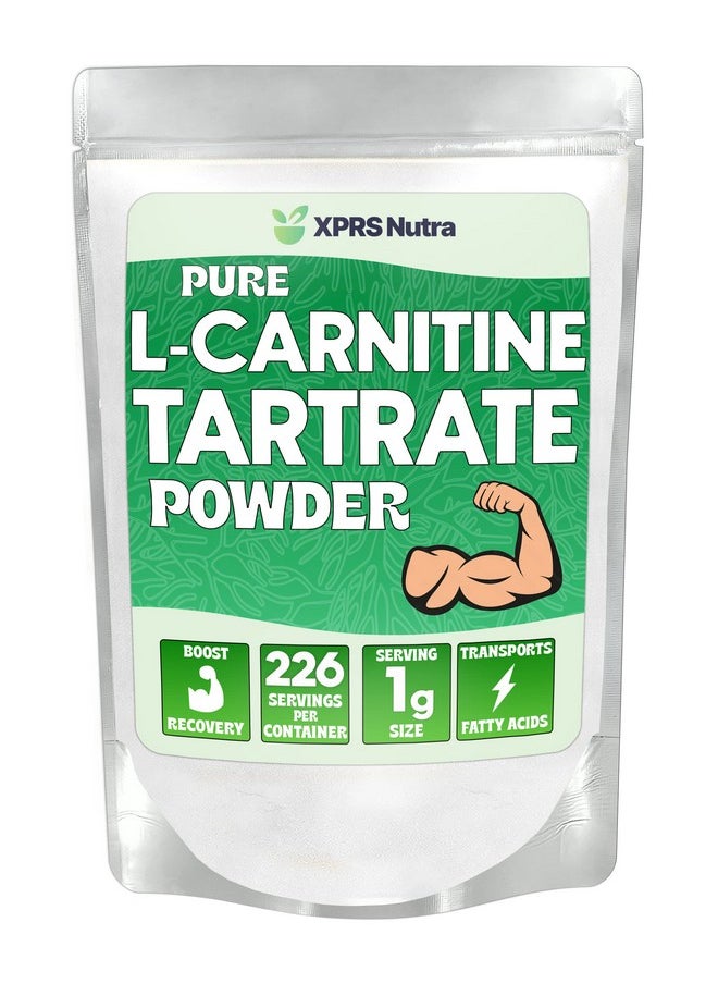XPRS Nutra - XPRS Nutra L Carnitine L Tartrate Powder - Premium Pure L Carnitine Tartrate - L-Carnitine Powder - Vegan Friendly Bulk L Carnitine Powder - Amino Acid L Carnitine Supplement (8 Ounce) - Image 1