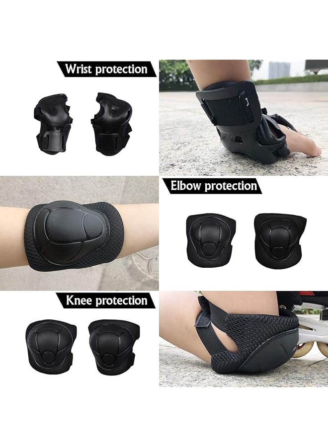 Kids Youth Knee Pad Elbow Pads Guards Protective Gear Set For Roller Skates Cycling Bmx Bike Skateboard Inline Skatings Scooter Riding Sports - Image 3