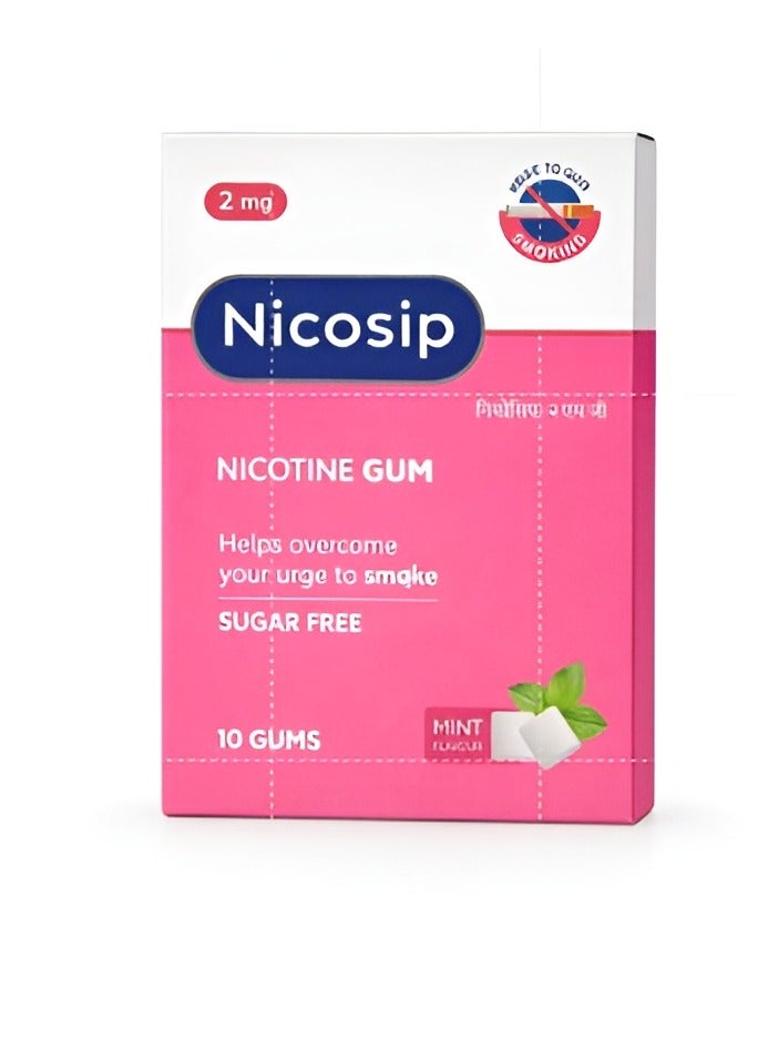 Nicosip- Mint Flavour Nicotine Gum 2 mg