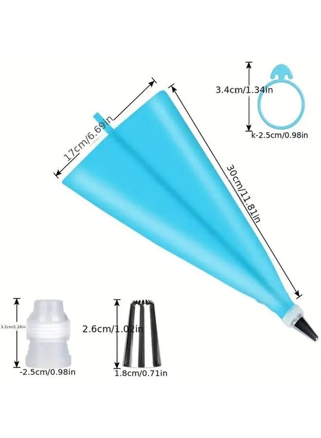 47 Pcs Cake Decorating Set With 12 Flower Tips 2 Leaf Tips 2 Couplers 30 Piping Bags - Image 3
