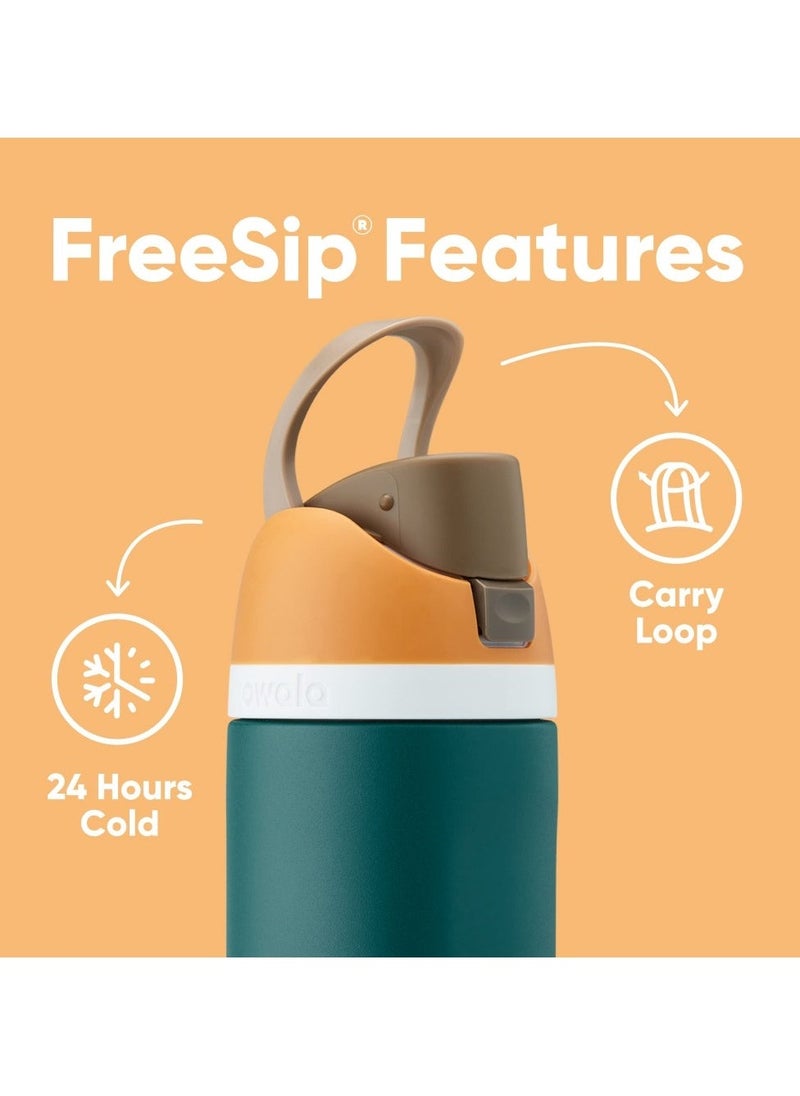 Owala - Owala FreeSip Insulated Stainless Steel Water Bottle with Straw for Sports and Travel, BPA-Free, 32oz, Grey - Image 1