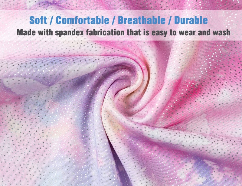 TENVDA Girls Gymnastic Leotards Size 3t 4t Pink Butterfly Sparkly Biketard Unitard for Toddler Kids Tumbling Dance Class - Image 4