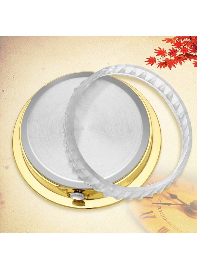 Outus 4 Pack 1-7/16 Inch Round Clock Insert Gold Clock Face Metal Wall Clock Silver Mini Clock with Arabic Numerals Fit Diameter 1-3/8 Inch Hole Easy to Read Home Office School Clock, Gold and Silver Bezel - Image 5