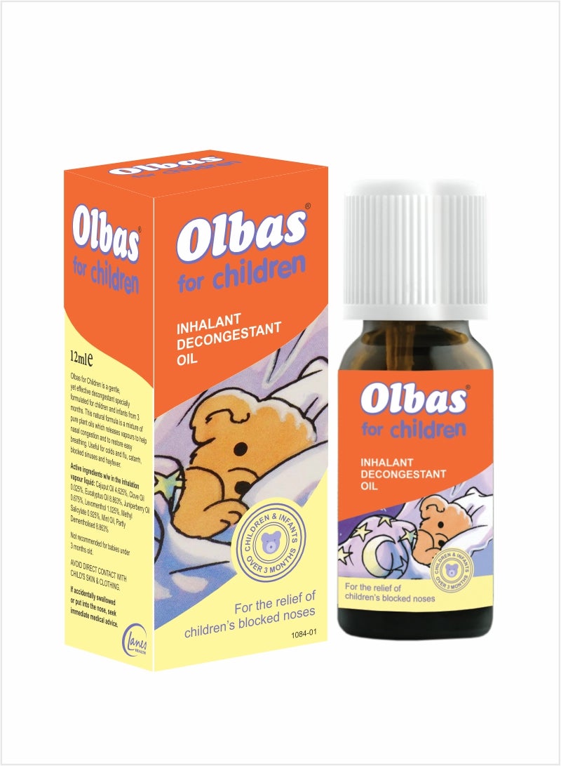 Olbas Olbas Inhalant Decongestant Oil Fast-Acting Relief for Blocked Nose & Congestion 12ml