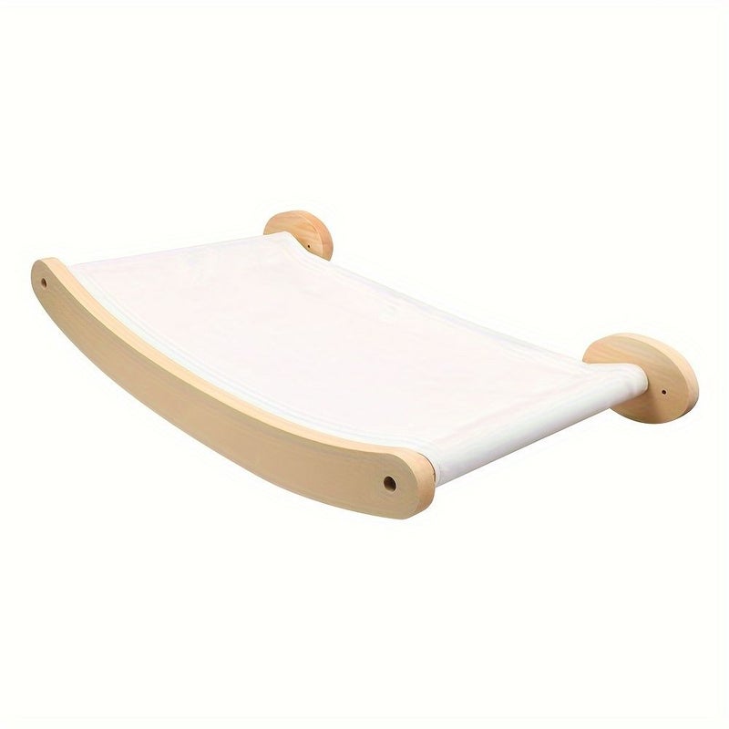 1pc Wall Mounted Wooden Cat Bed Shelf Design Cozy Lounging Climbing Frame - Image 5