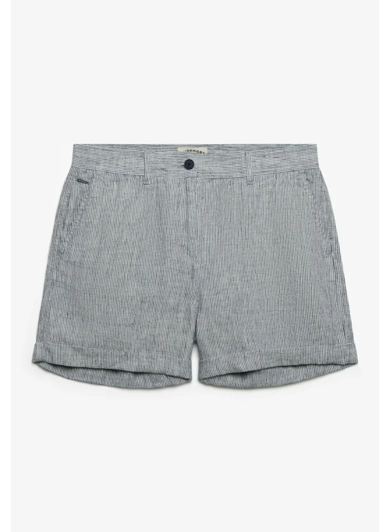سوبر دراي Mid Rise Linen Shorts