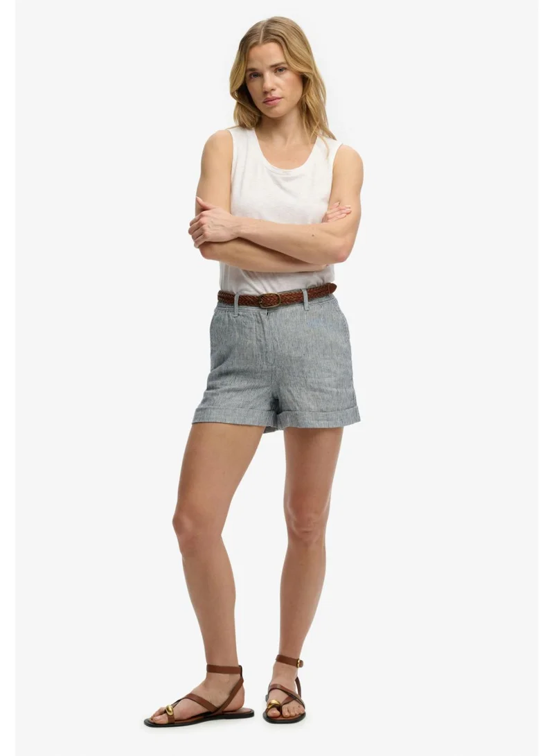 سوبر دراي Mid Rise Linen Shorts