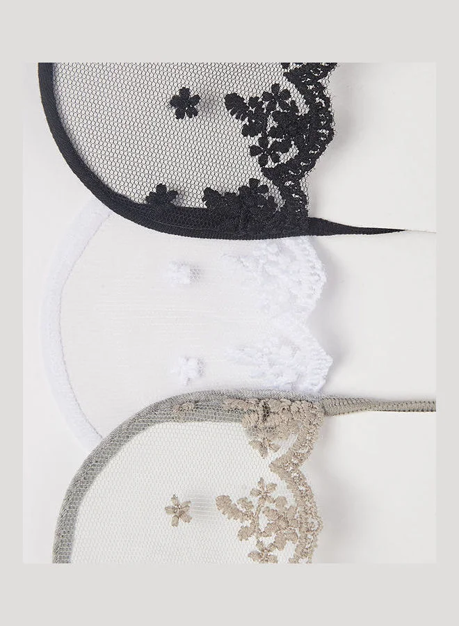 Styli Pack of 3 - Sheer Lace Invisible Socks