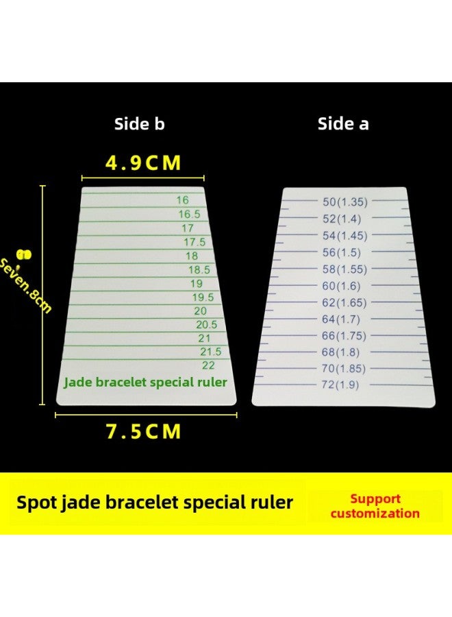 Bracelet Ruler Plastic Caliper Jade Bracelet Special Ruler Measuring Bracelet Inner Diameter Jade Bracelet Ruler-Model:Spot Jade Bracelet Special Ruler - Image 1
